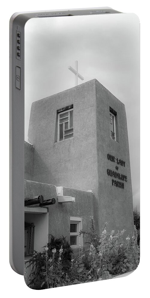 Taos Portable Battery Charger featuring the photograph Our Lady of Guadalupe Catholic Church #5 by Elijah Rael