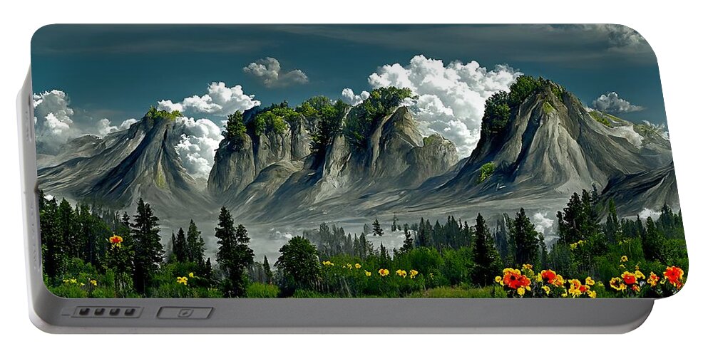 Landscape Portable Battery Charger featuring the digital art Gorgeous Landscape 10 by Frederick Butt