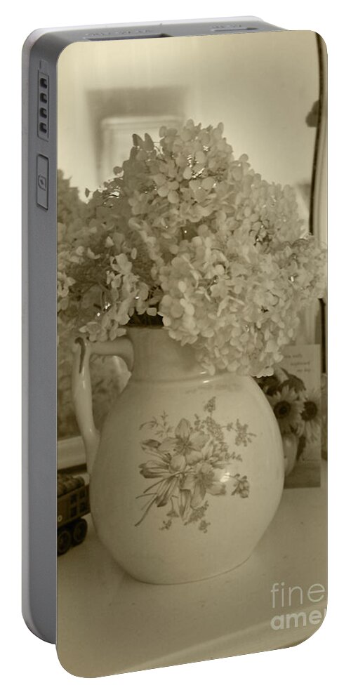 Walter Paul Bebirian: The Bebirian Art Collection Portable Battery Charger featuring the digital art 6-25-2012abcd by Walter Paul Bebirian