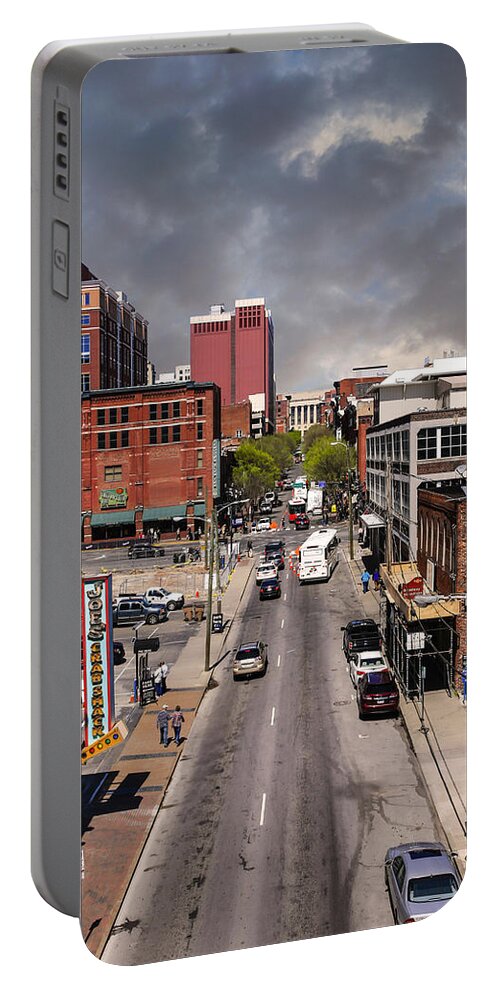 2nd Ave Portable Battery Charger featuring the photograph Music City - Nashville TN #6 by Chris Smith