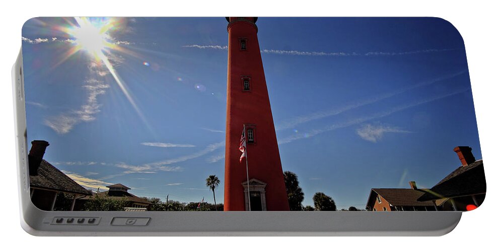 Lighthouse Portable Battery Charger featuring the photograph Ponce Inlet Lighthouse #6 by George Taylor
