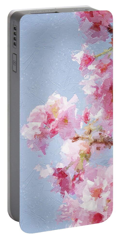 Spring Portable Battery Charger featuring the digital art Spring is Here #60 by TintoDesigns
