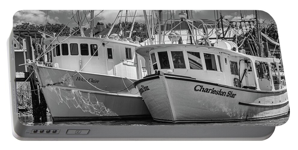 Charleston Star Portable Battery Charger featuring the photograph Swordfishing on the Charleston Star by Dale Powell