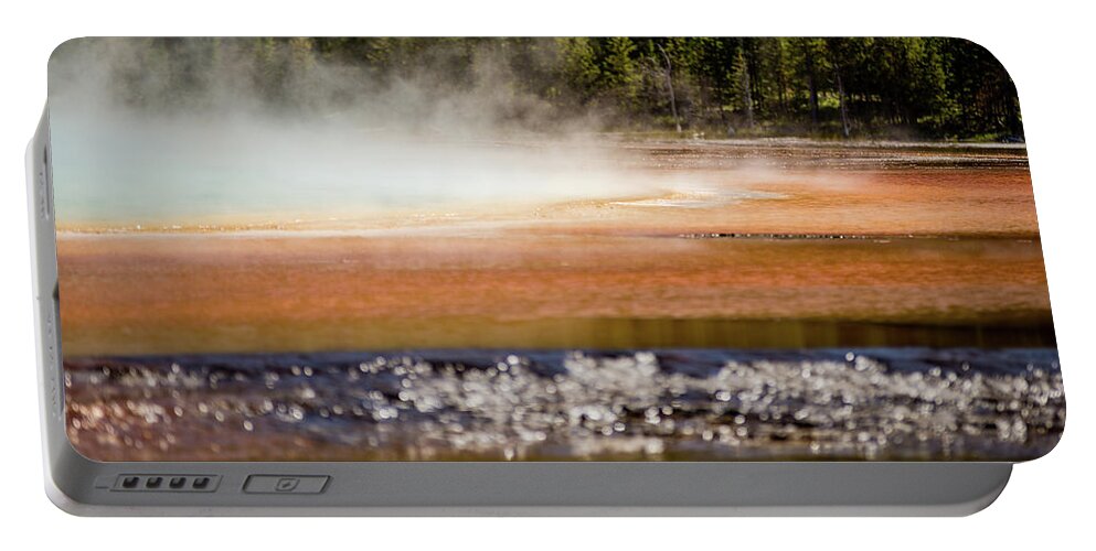 Travel Portable Battery Charger featuring the photograph Grand Prismatic Spring in Yellowstone National Park #69 by Alex Grichenko