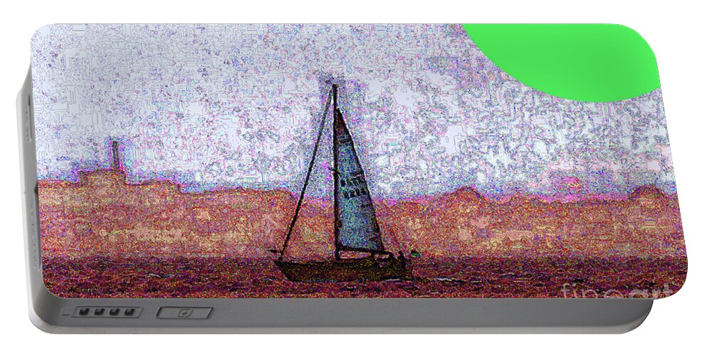Walter Paul Bebirian: The Bebirian Art Collection Portable Battery Charger featuring the digital art 7-26-2011fabcdefghijk by Walter Paul Bebirian