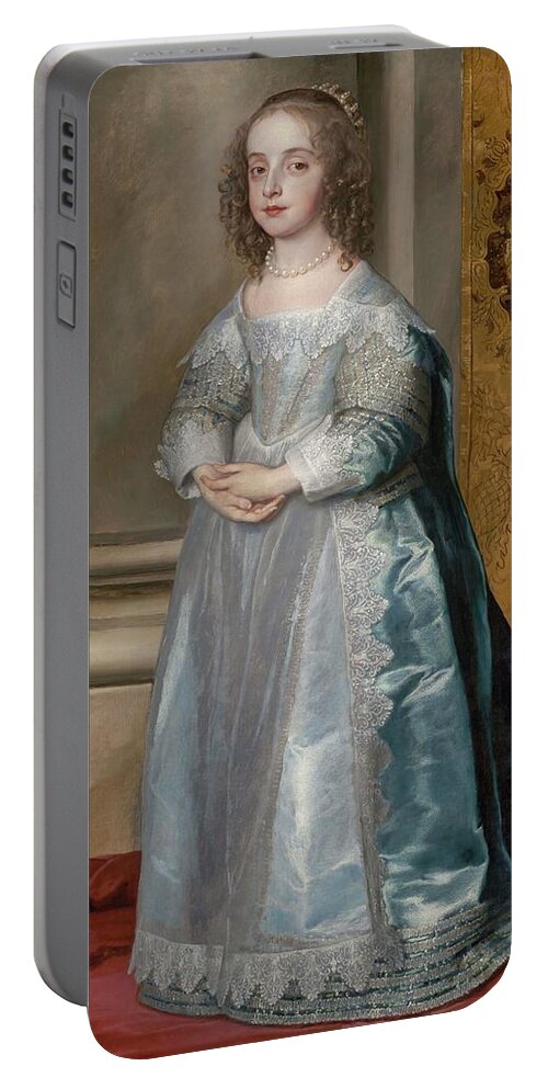 Princess Mary Portable Battery Charger featuring the painting Princess Mary, Daughter of Charles I #7 by Anthony van Dyck