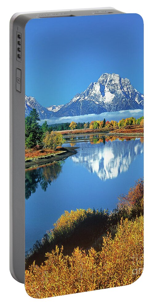 Dave Welling Portable Battery Charger featuring the photograph 749450005v Fall Oxbow Bend Grand Tetons National Park Wyoming by Dave Welling