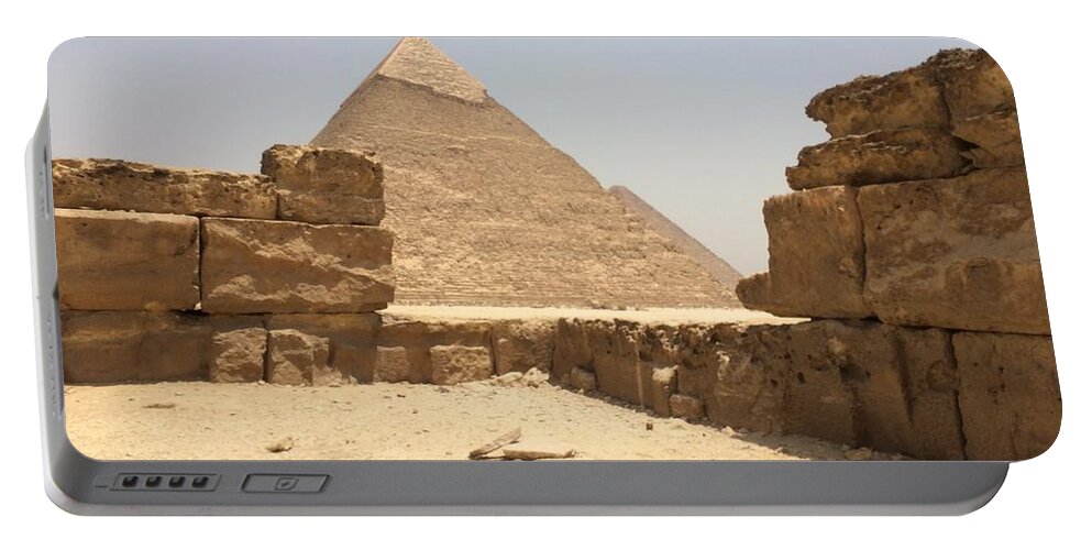 Giza Portable Battery Charger featuring the photograph Great Pyramids #8 by Trevor Grassi