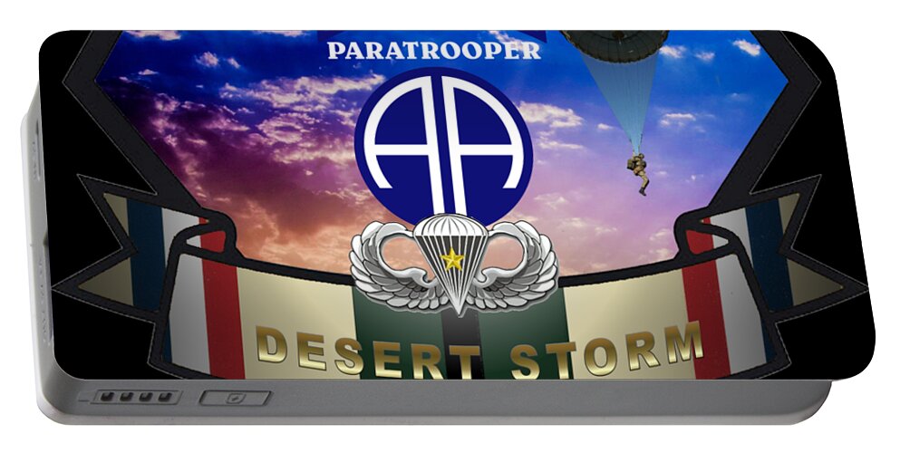 82nd Portable Battery Charger featuring the digital art 82 Airborne Division by Bill Richards
