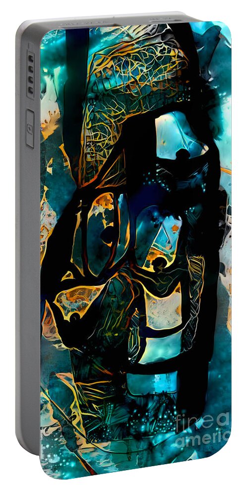 Contemporary Art Portable Battery Charger featuring the digital art 90 by Jeremiah Ray
