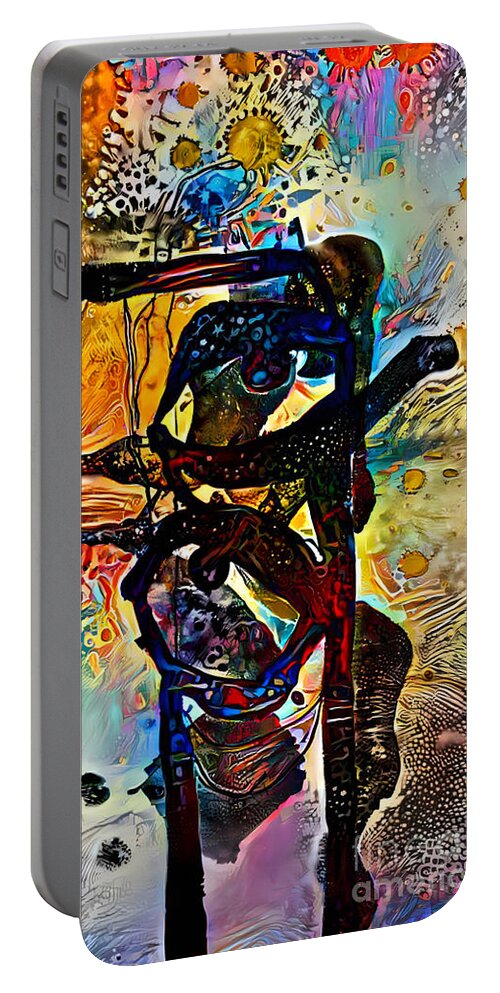 Contemporary Art Portable Battery Charger featuring the digital art 97 by Jeremiah Ray