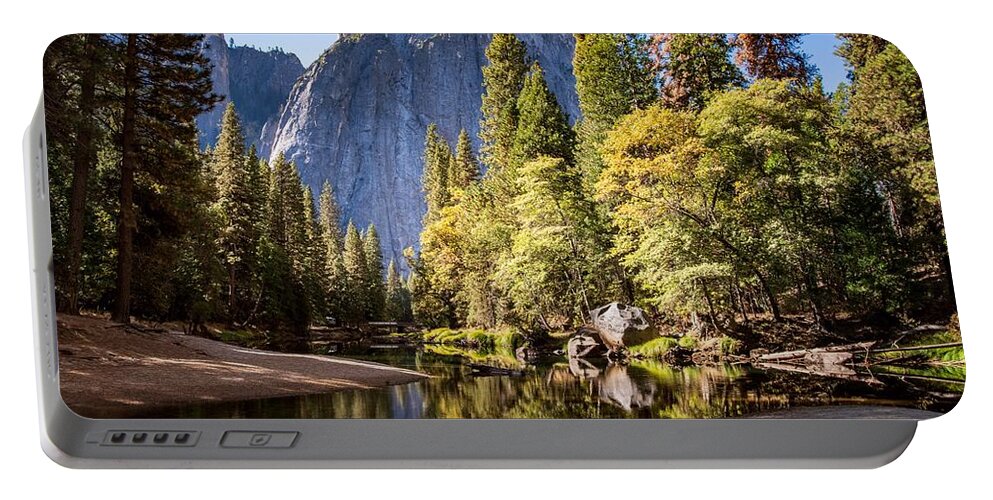 Yosemite Portable Battery Charger featuring the photograph A bend in the river by Stephen Sloan