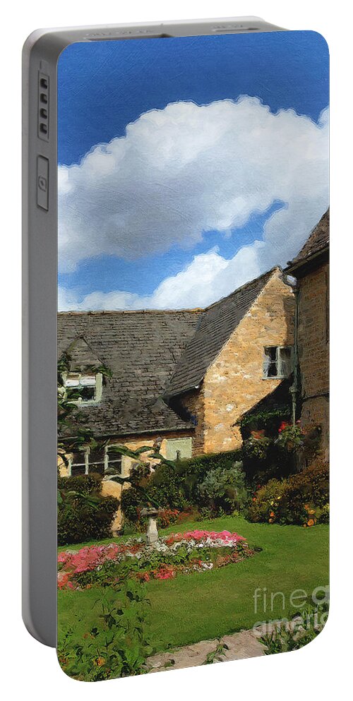 Bourton-on-the-water Portable Battery Charger featuring the photograph A Bourton Garden by Brian Watt
