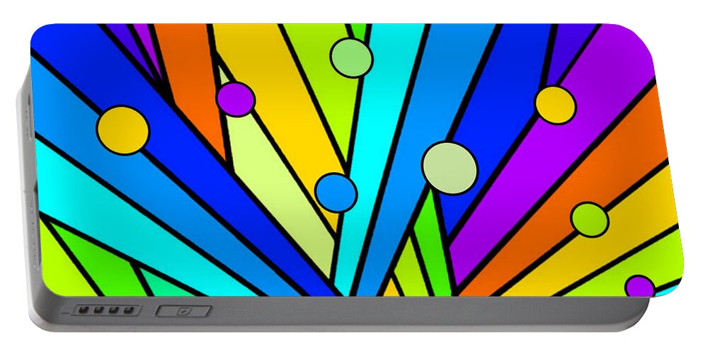 Dots Portable Battery Charger featuring the digital art A Bright Light by Designs By L