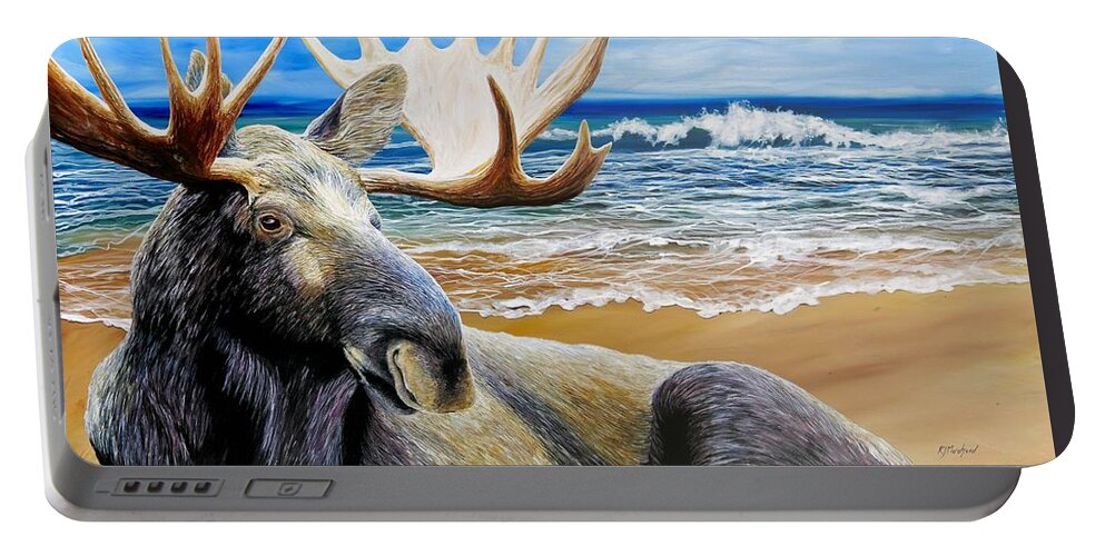 Surreal Portable Battery Charger featuring the painting A Change Is As Good As A Rest by R J Marchand