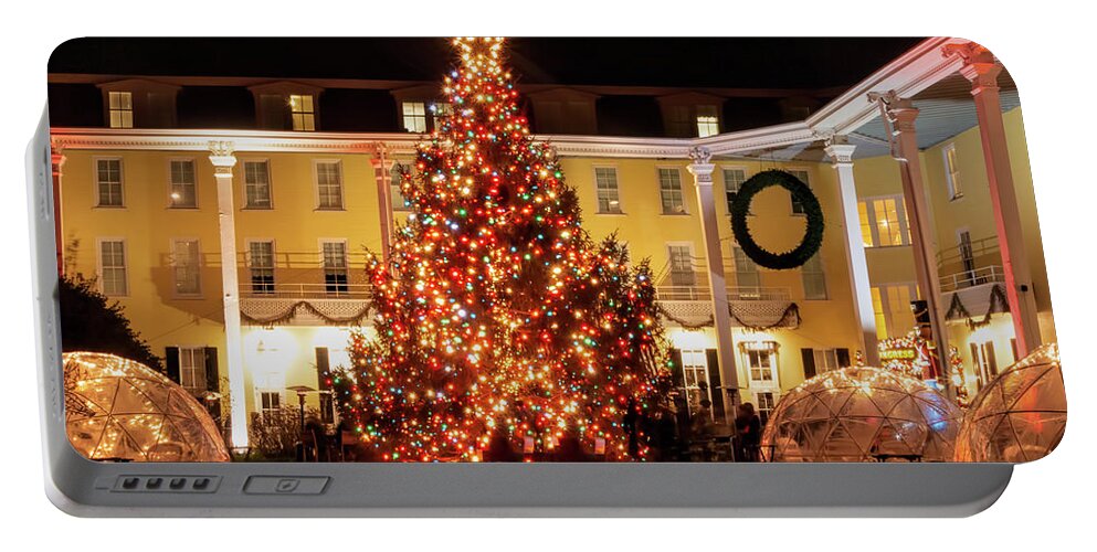 Congress Hall Portable Battery Charger featuring the photograph A Congress Hall Christmas by Kristia Adams