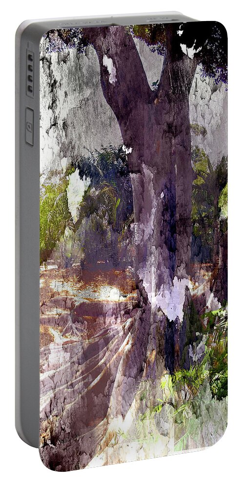 Trees Portable Battery Charger featuring the digital art A Hint of Trees by Nancy Olivia Hoffmann