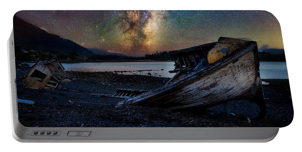 Craig Portable Battery Charger featuring the photograph A Milkyway Boat wreck by Bradley Morris