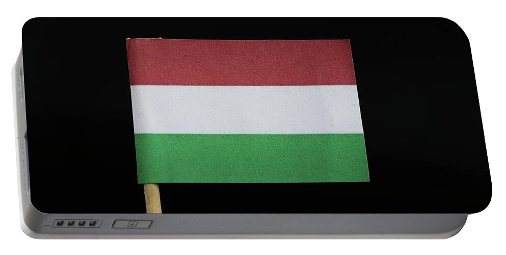 Hungary Portable Battery Charger featuring the photograph Flag of Hungary by Vaclav Sonnek