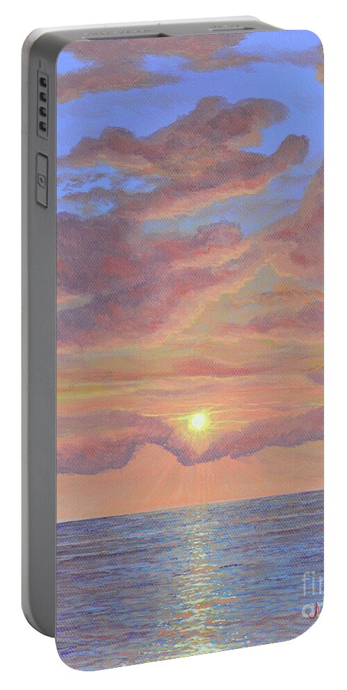 Painting Portable Battery Charger featuring the painting A New Day by Aicy Karbstein