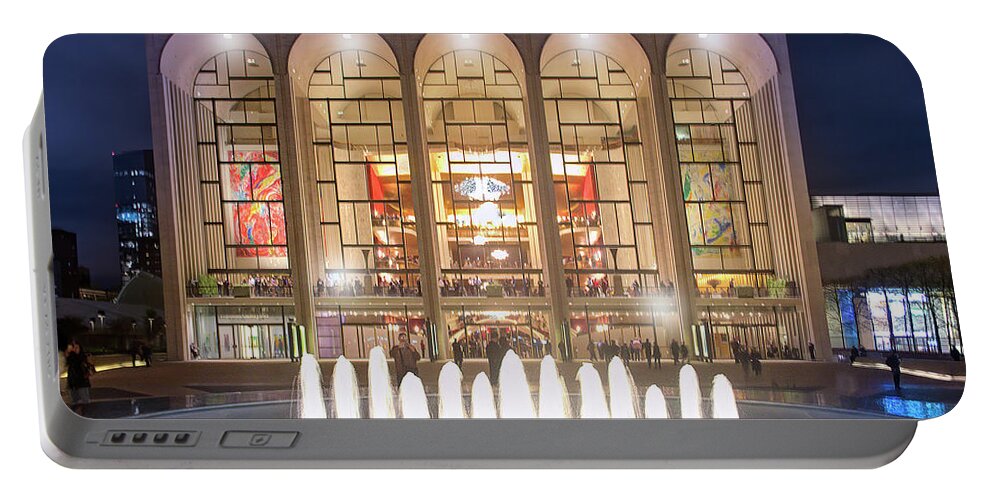 Lincoln Center Portable Battery Charger featuring the photograph A Night at Lincoln Center by Mark Andrew Thomas