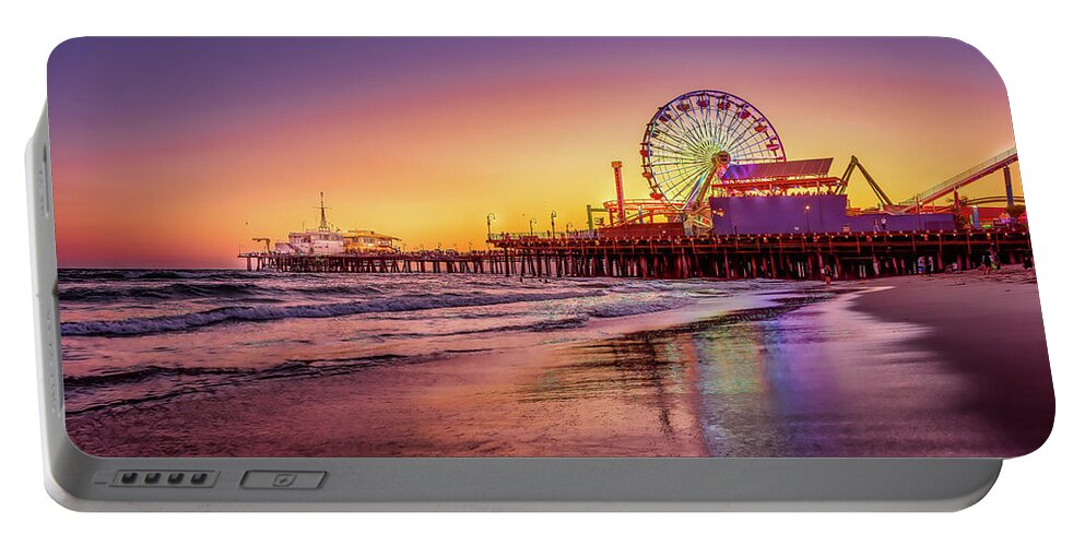 California Portable Battery Charger featuring the photograph A Peer at Santa Monica by Dee Potter
