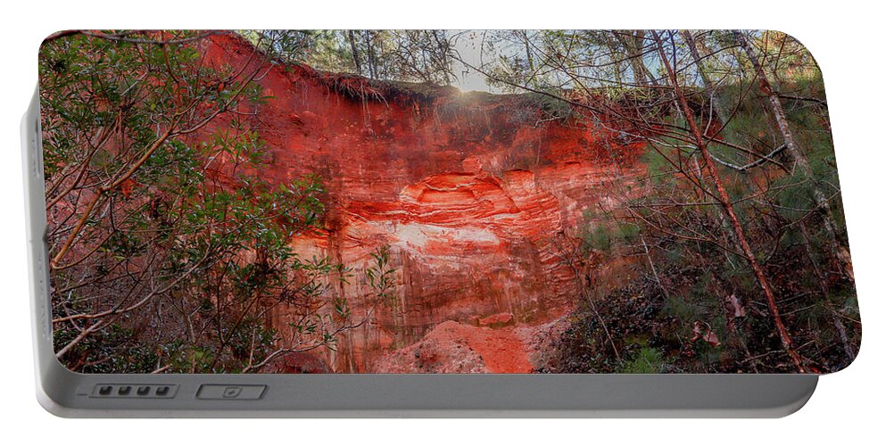 Providence Canyon State Park Portable Battery Charger featuring the photograph A Red Canyon Afternoon by Ed Williams