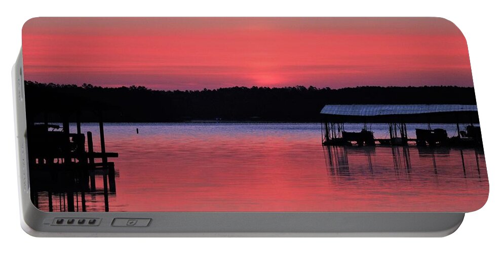 Lake Portable Battery Charger featuring the photograph A Sun Pimple by Ed Williams