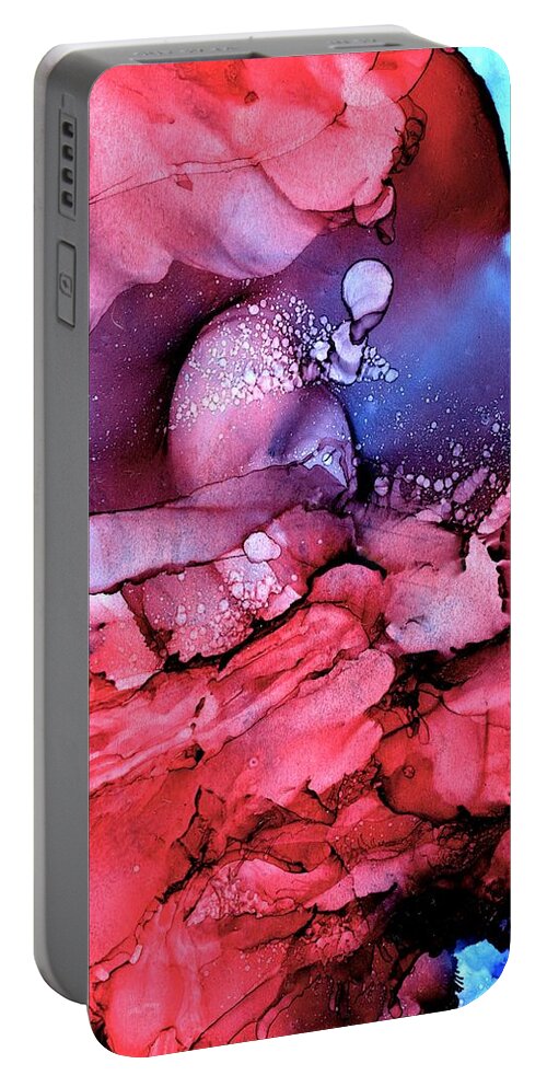 Alcohol Ink Portable Battery Charger featuring the painting A thoroughfare of freedom beat by Angela Marinari