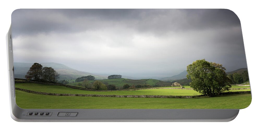 England Portable Battery Charger featuring the photograph A Touch of Light, Yorkshire Dales, England, UK by Sarah Howard