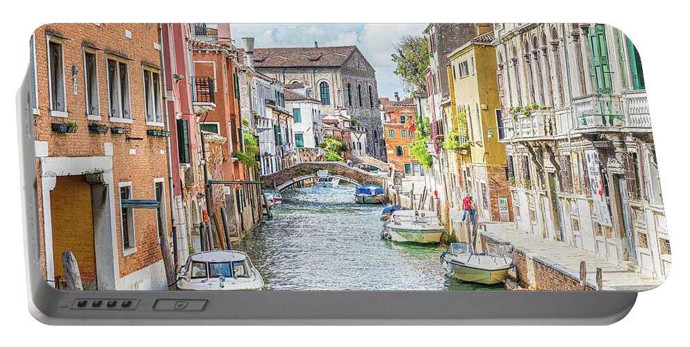 Venice Portable Battery Charger featuring the photograph A Venice Summer by Marla Brown
