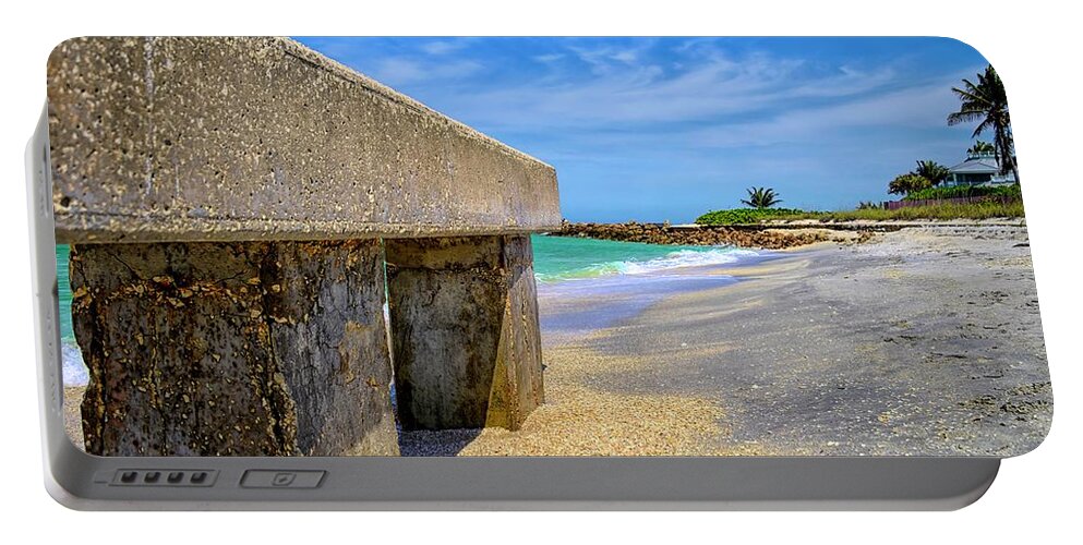 Boca Grande Portable Battery Charger featuring the photograph Abandoned Pier by Alison Belsan Horton