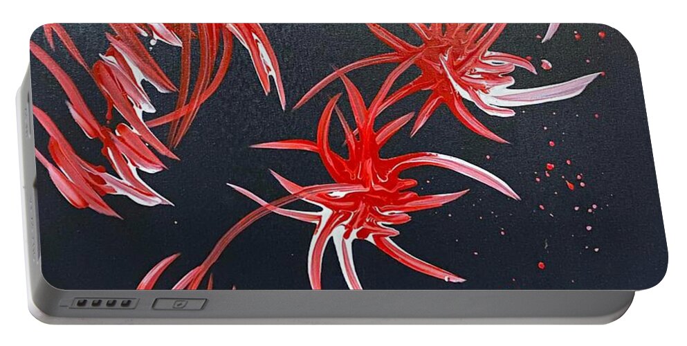 Abstract Portable Battery Charger featuring the painting Abstract #2 by Marlene Moore