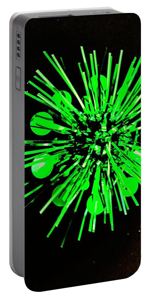 Green Portable Battery Charger featuring the photograph Abstract 503 by Stephanie Moore