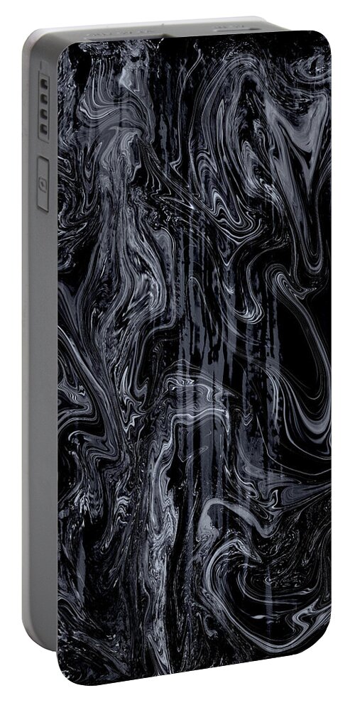 A-fine-art Portable Battery Charger featuring the painting Abstract Elegance 15 by Catalina Walker