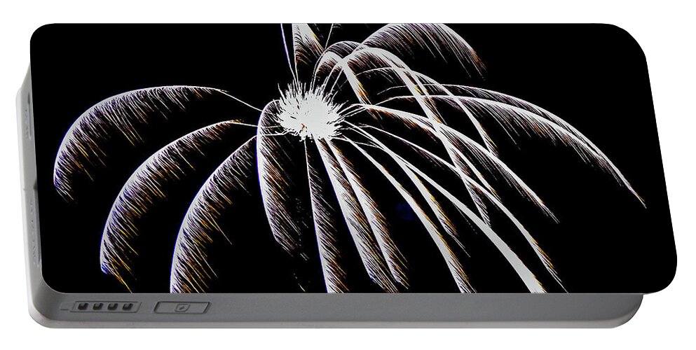 Flower Portable Battery Charger featuring the photograph Abstract Fireworks by Christina McGoran