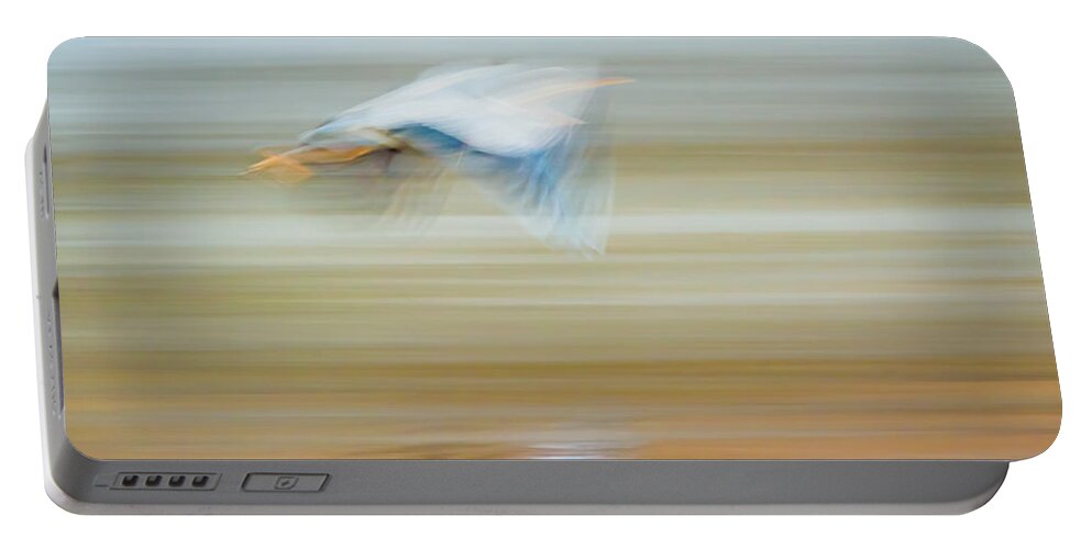 Heron Portable Battery Charger featuring the photograph Abstract Heron by David Downs