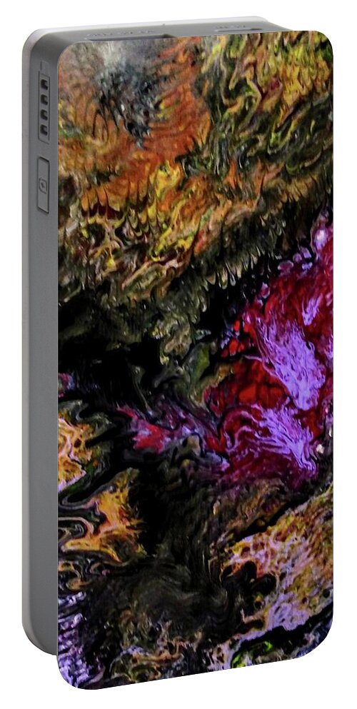 Hills Portable Battery Charger featuring the painting Abstract Hills by Anna Adams