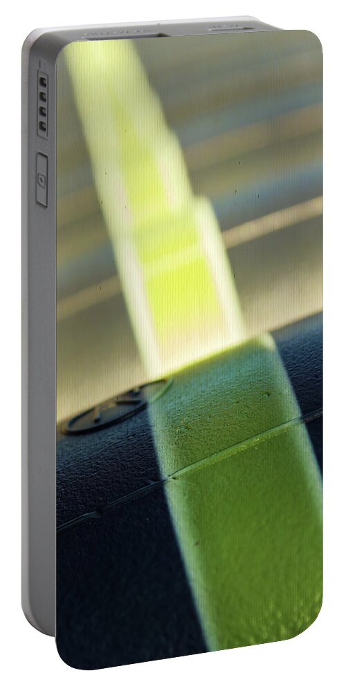 Pipes Portable Battery Charger featuring the photograph Abstract Pipes with Stripes by Roberta Byram