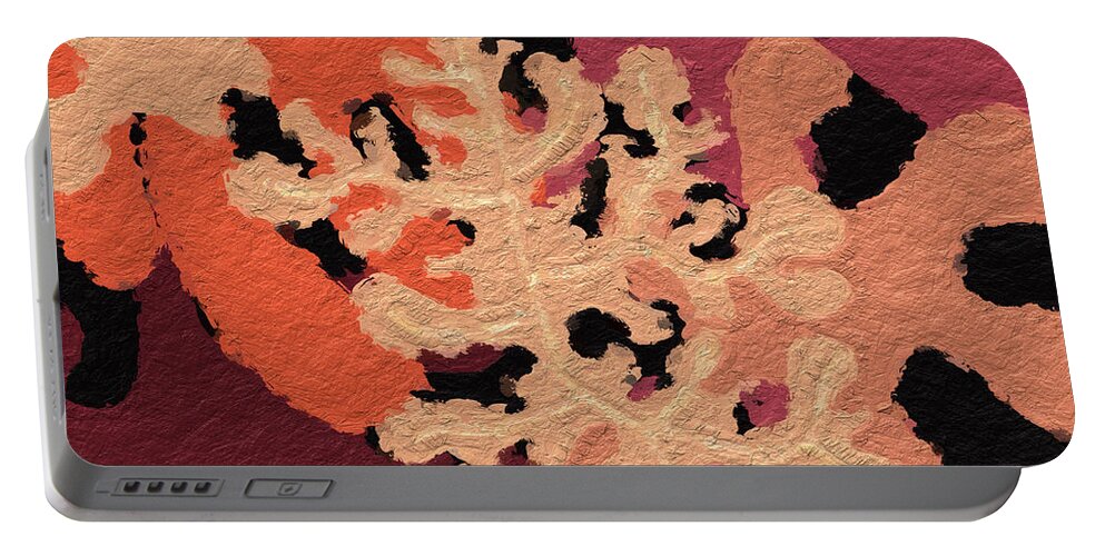 Earthy Portable Battery Charger featuring the digital art Abstract Shapes by Bonnie Bruno