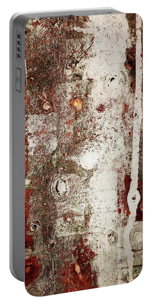 Abstract Portable Battery Charger featuring the digital art Abstract Something's Hidden V2 by Sandra Selle Rodriguez