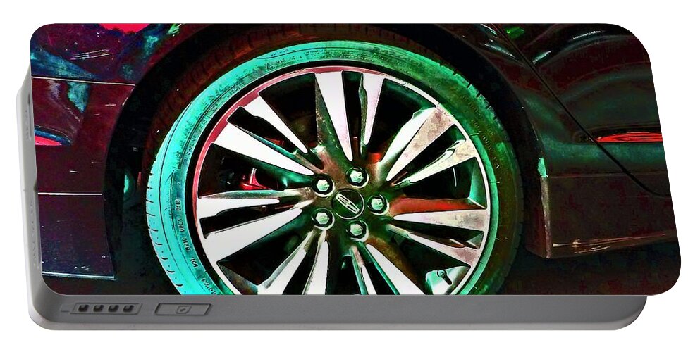 Abstract Portable Battery Charger featuring the photograph Abstract Tire by Andrew Lawrence