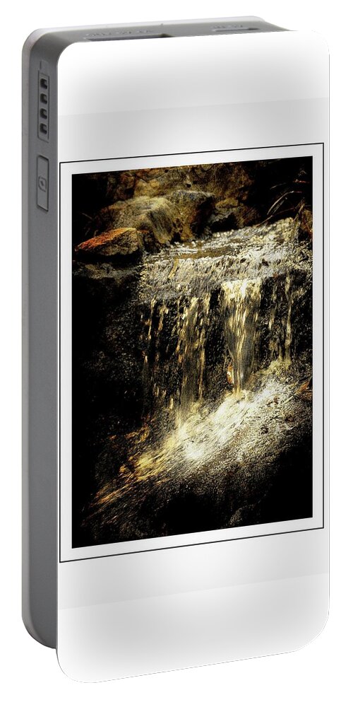 Rustic Portable Battery Charger featuring the photograph Abstract Water Wonder by Michelle Liebenberg