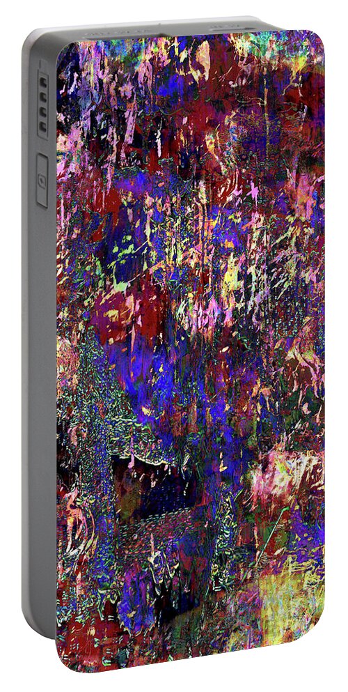 A-fine-art Portable Battery Charger featuring the painting Abstracts Special Effects 1A/ Behind The Scenes by Catalina Walker