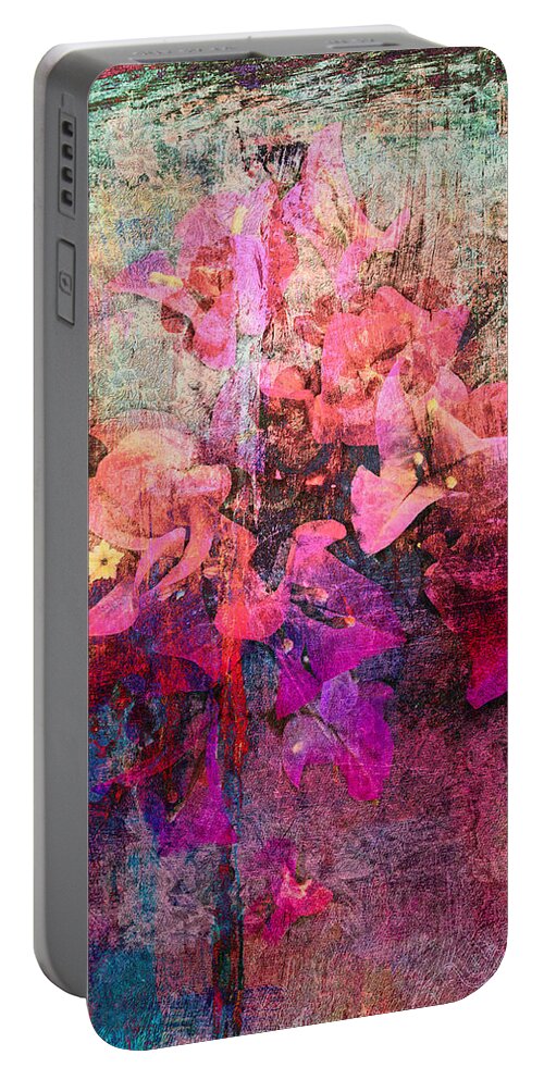 Abstract Portable Battery Charger featuring the digital art Abstract Floral by Sandra Selle Rodriguez