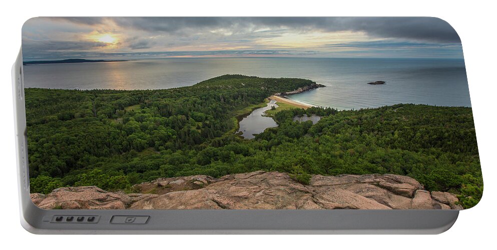 Acadia Portable Battery Charger featuring the photograph Acadia Beehive Sunrise by White Mountain Images