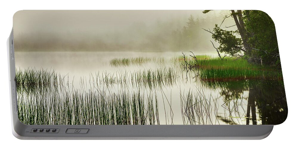 Acadia Portable Battery Charger featuring the photograph Acadia Fog 34a2034 by Greg Hartford