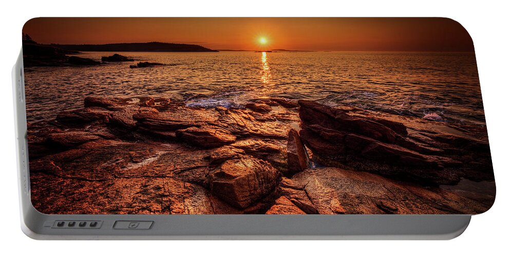 Acadia National Park Portable Battery Charger featuring the photograph Acadia Sunrise a6082 by Greg Hartford