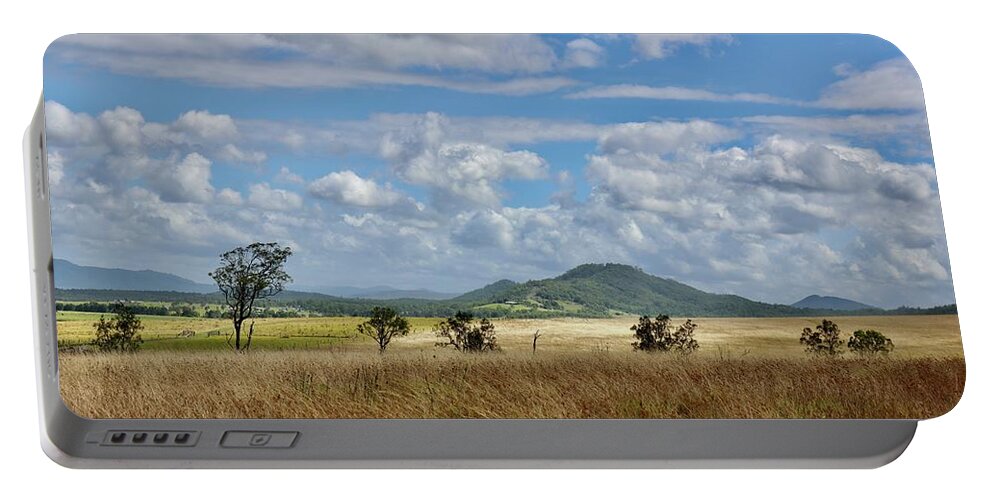 Farm Portable Battery Charger featuring the photograph Across the Paddock by Sarah Lilja