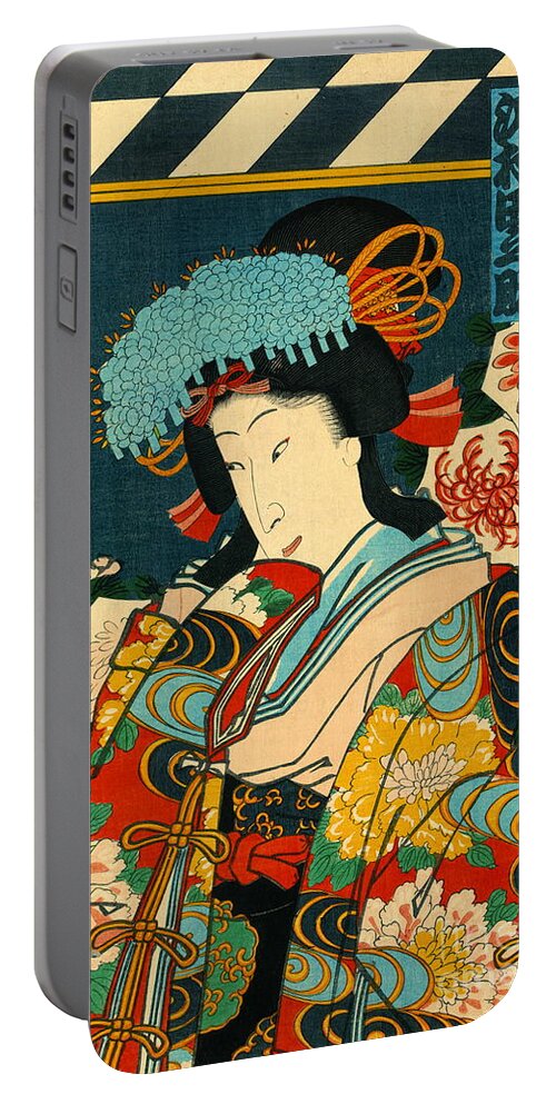 Toneri Umemaru 1860 Portable Battery Charger featuring the photograph Actor Portrait 1860 by Padre Art